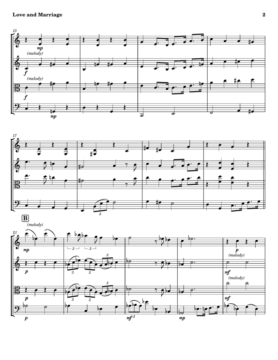 Love And Marriage String Trio scores gallery preview page 2