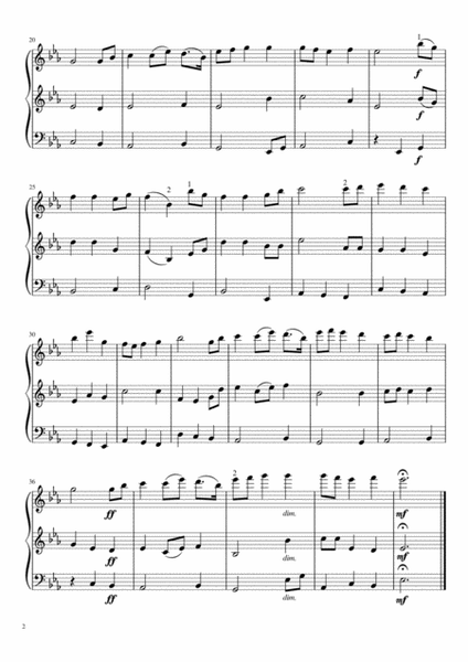 Jupiter Chorale Theme (two violins and cello) image number null