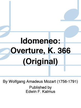 Book cover for IDOMENEO: Overture, K. 366 (Original)