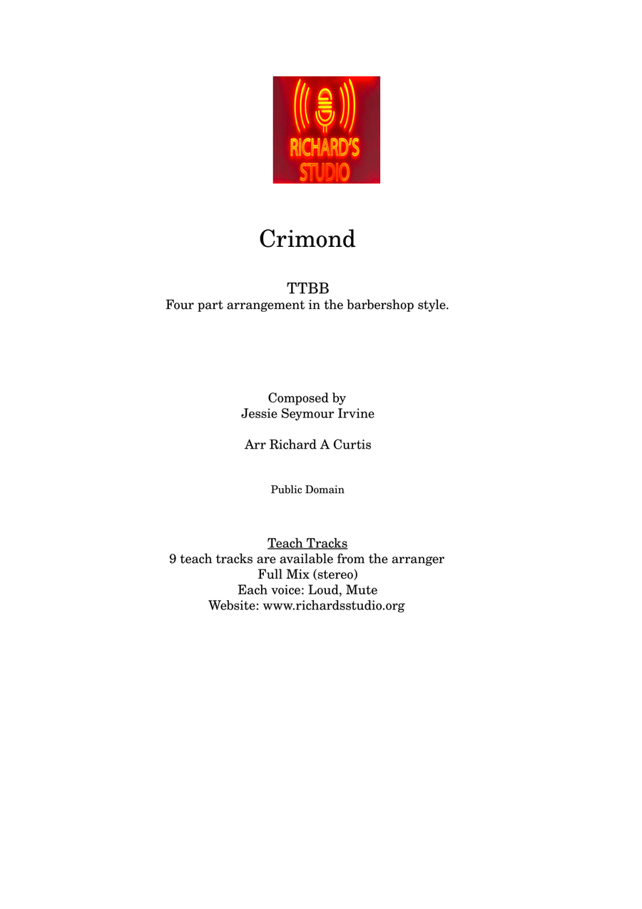 Crimond, The TTBB scores gallery preview page 1