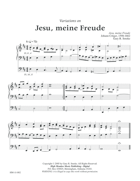 Variations on 'Jesu, meine Freude' image number null