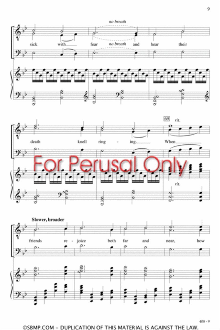 How Can I Keep from Singing - TTB/TBB Octavo TTB scores gallery preview page 8