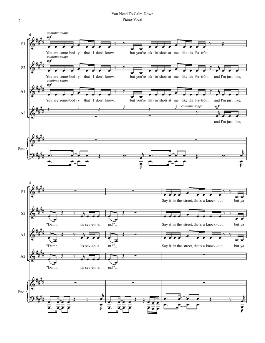 You Need To Calm Down SSAA scores gallery preview page 2