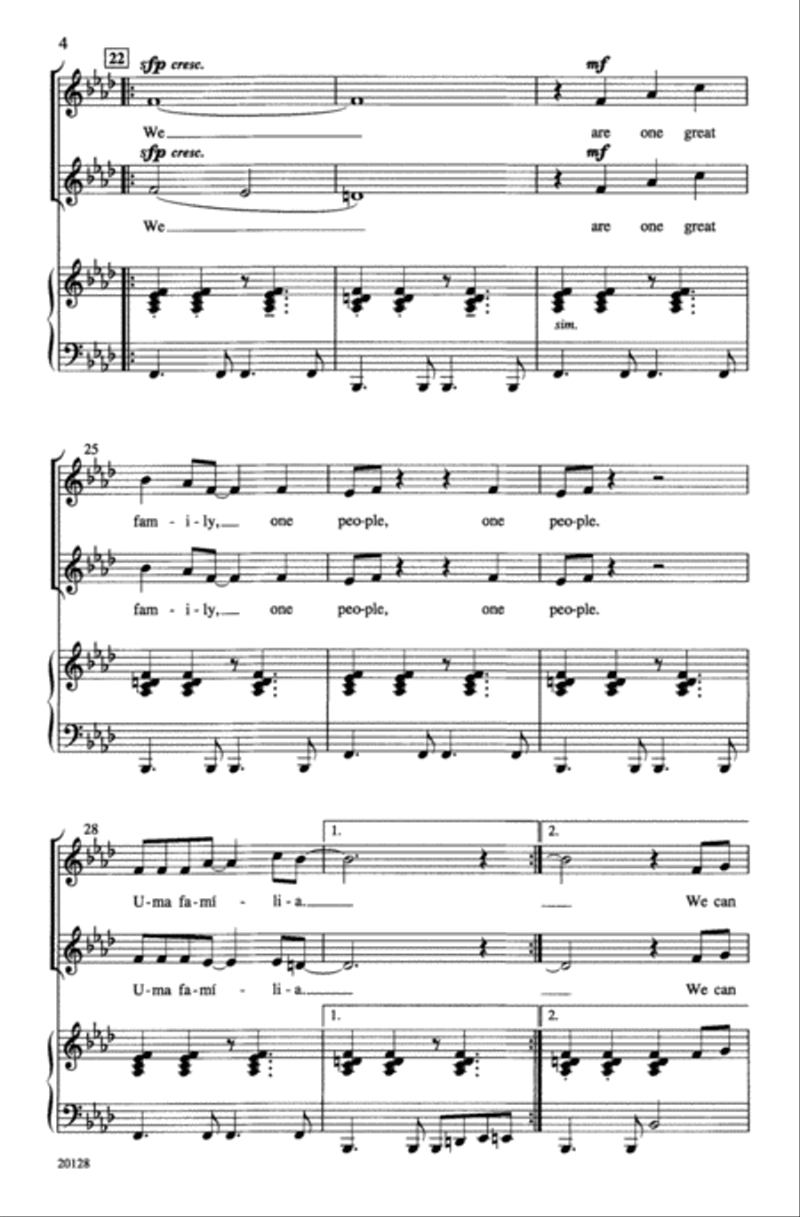 Uma Familia Choir scores gallery preview page 3