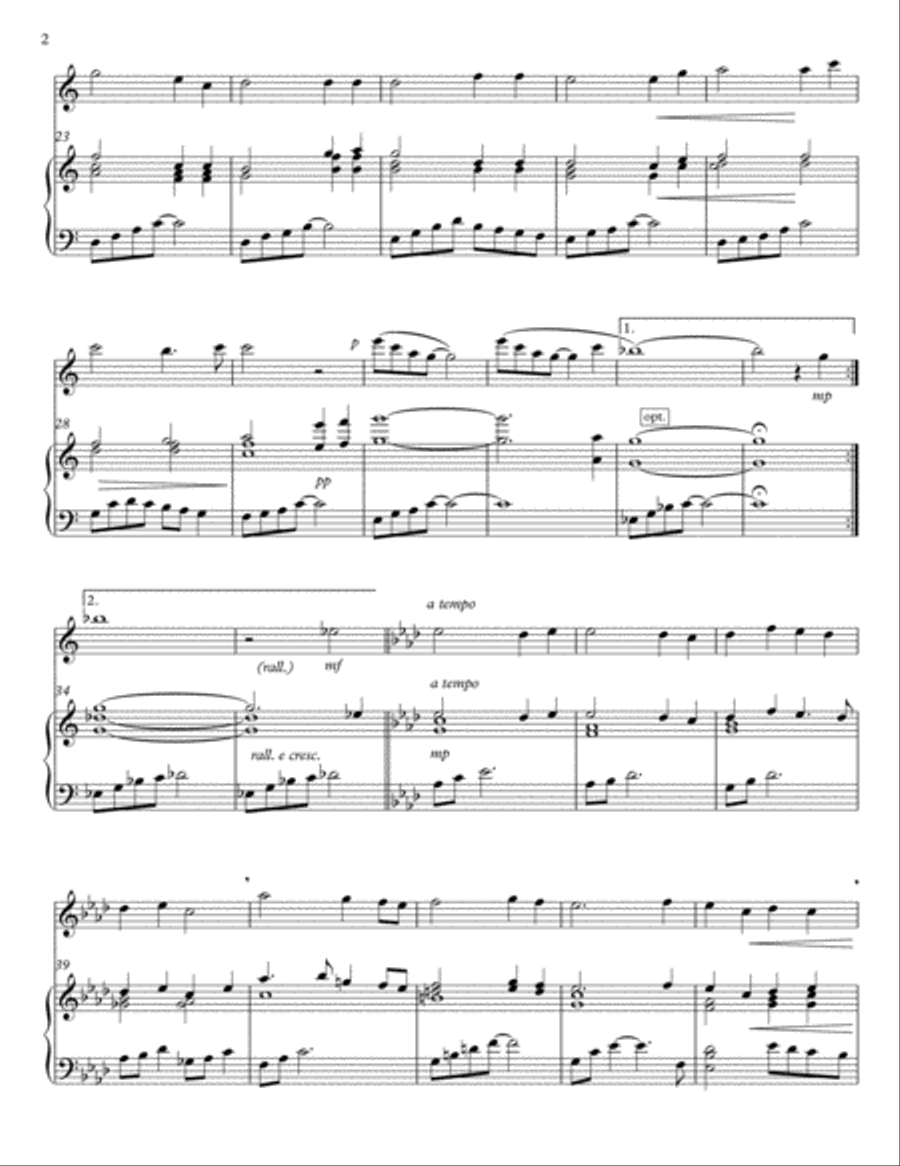 It Is Well With My Soul - a contemporary arrangement for flute and piano Flute Solo scores gallery preview page 2