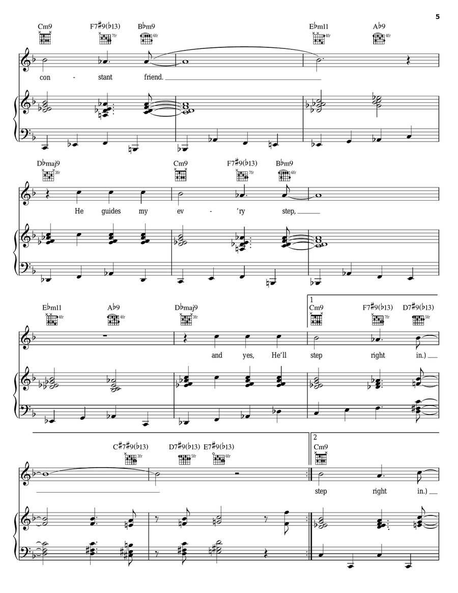 Praise Him Praise Him Piano, Vocal, Guitar scores gallery preview page 5