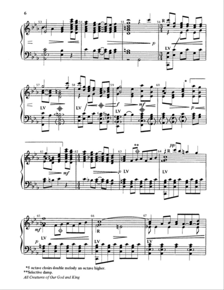 All Creatures of Our God and King 5-Octaves scores gallery preview page 6