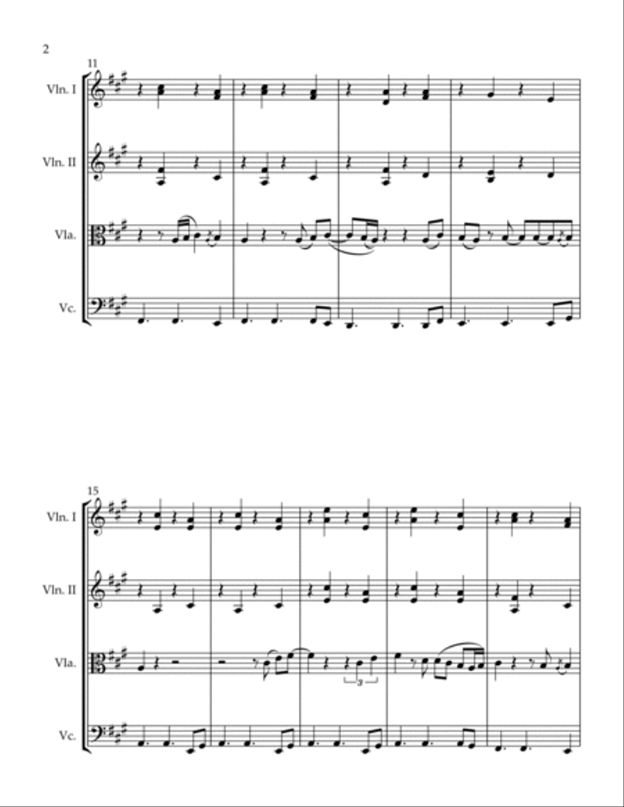 Stand By Me String Quartet scores gallery preview page 2