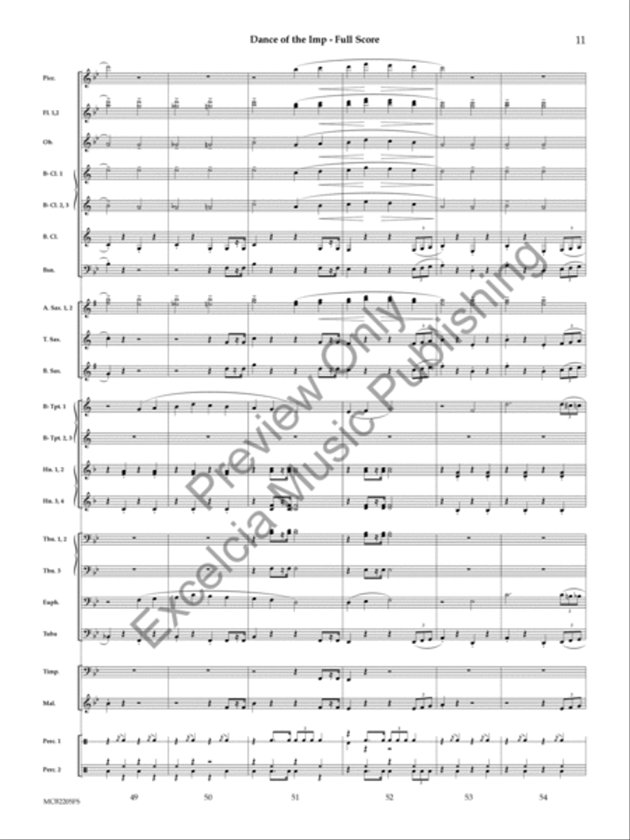 Dance of the Imp (Score) Concert Band scores gallery preview page 12