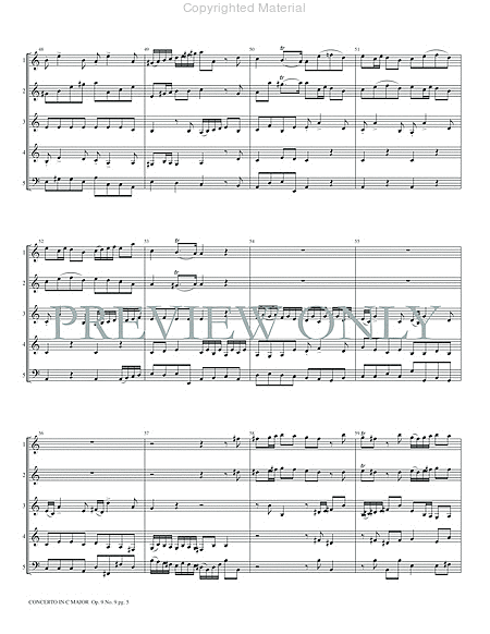 Concerto in C Op. 9, No. 9 -- Movement I