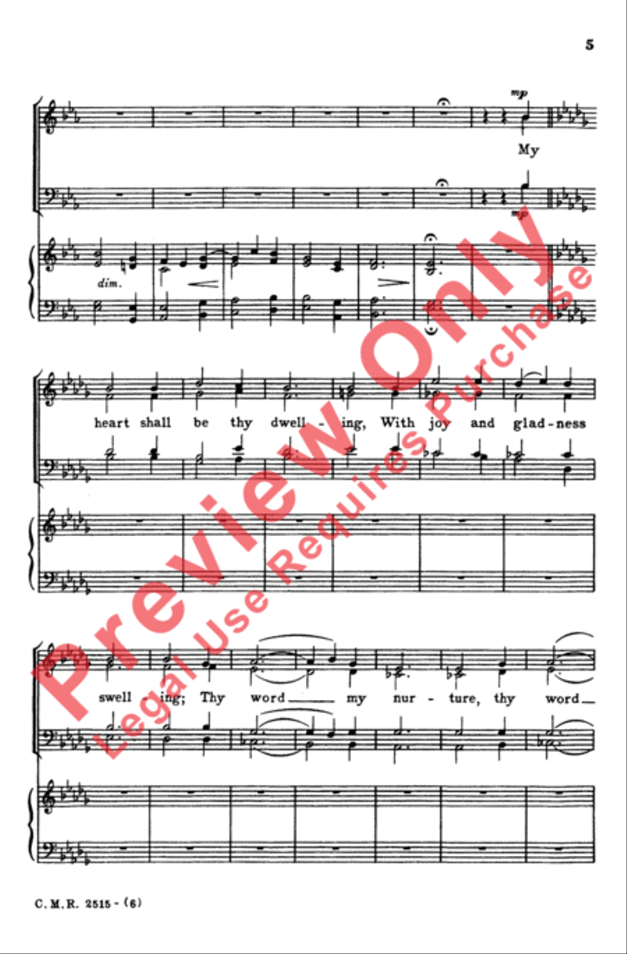 Awake, My Heart 4-Part scores gallery preview page 5