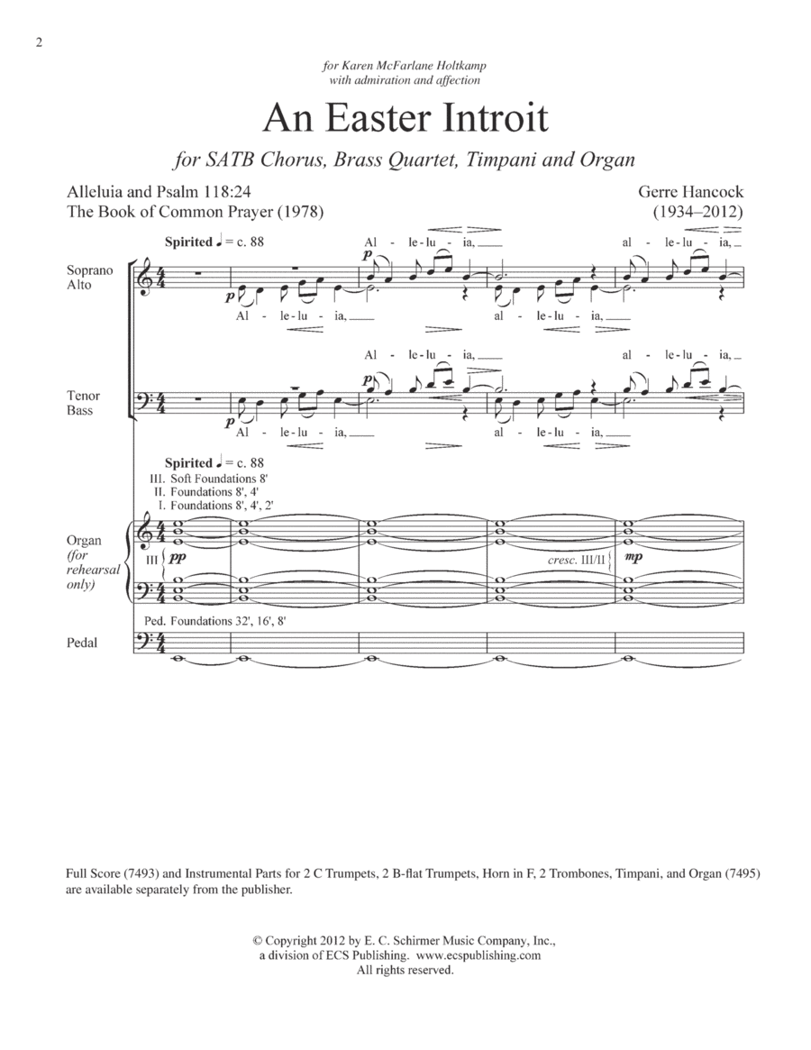 An Easter Introit 4-Part scores gallery preview page 1