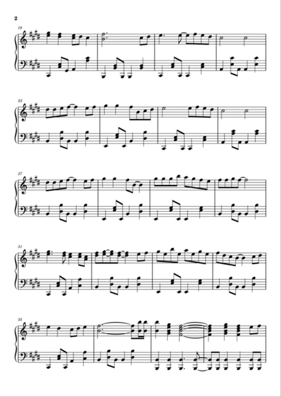Moonlight Shadow Piano Solo scores gallery preview page 2