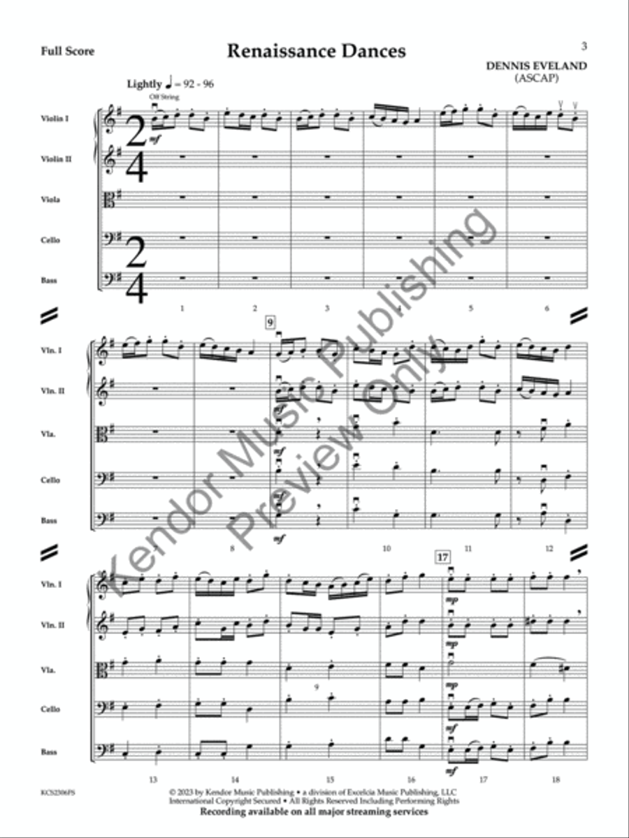 Renaissance Dances Renaissance Dances String Orchestra scores gallery preview page 4