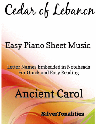 The Cedar of Lebanon Ancient Carol Easy Piano Sheet Music