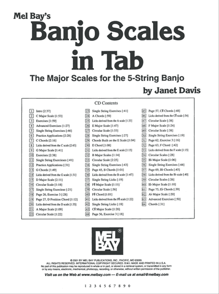 Banjo Scales in Tab Banjo scores gallery preview page 3