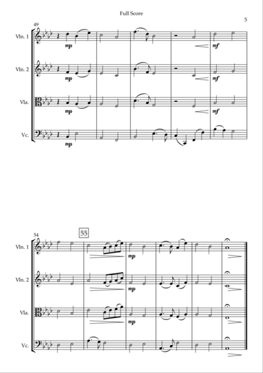 Perhaps Love String Quartet scores gallery preview page 5