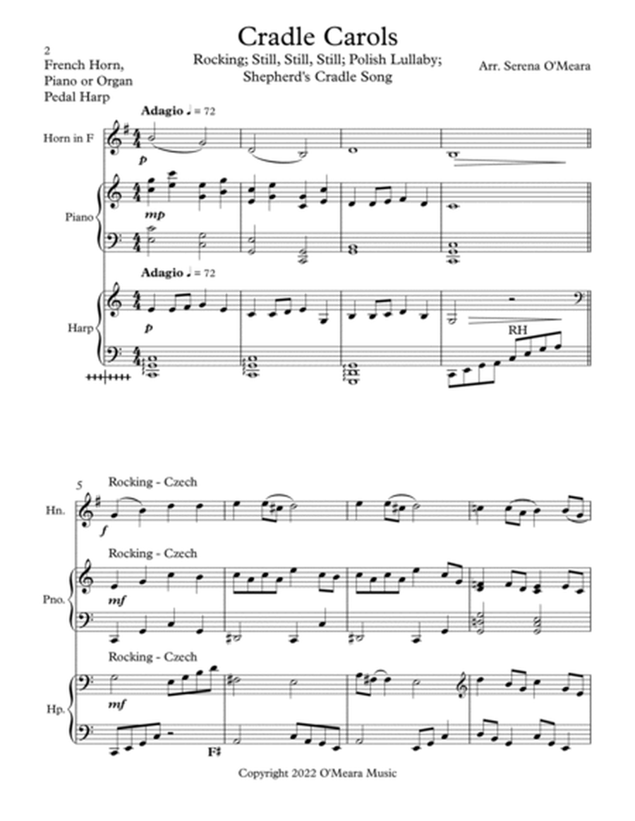 Cradle Carols, Trio for French Horn, Pedal Harp and Piano image number null