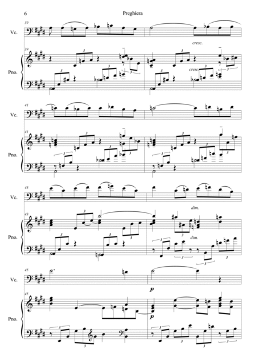 Preghiera (Piano concerto No.2 mov.2) in E Piano scores gallery preview page 6