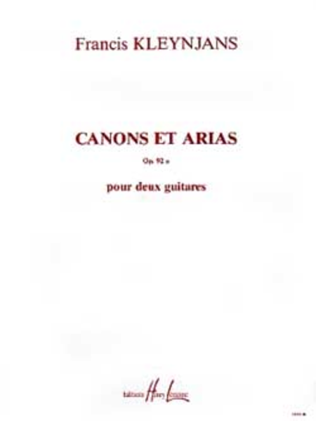 Canons Et Arias Op. 92A