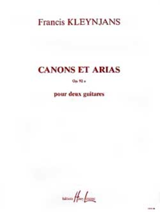 Book cover for Canons et Arias Op. 92a