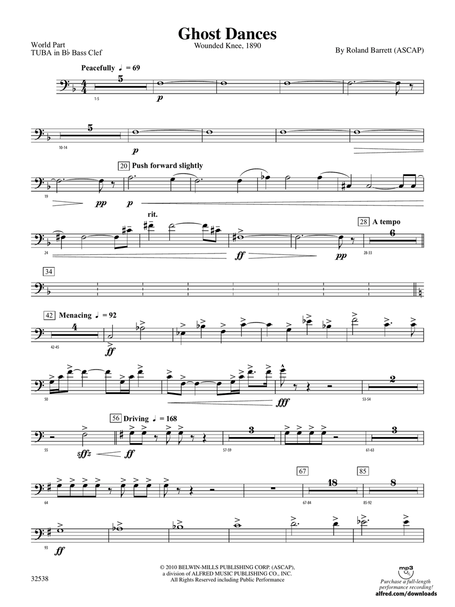 Ghost Dances: (World Part) B-flat Tuba B.C.