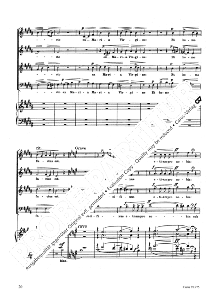 Missa pro pace 4-Part scores gallery preview page 23