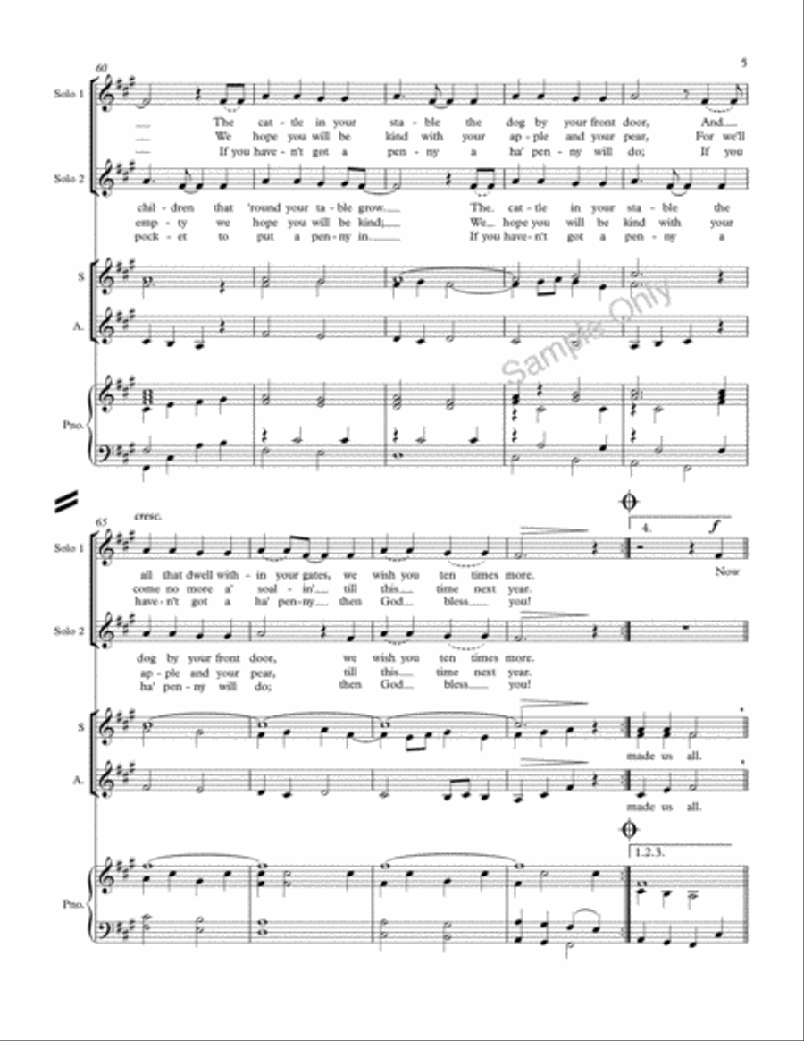 Hey Ho Nobody Home SSA scores gallery preview page 6