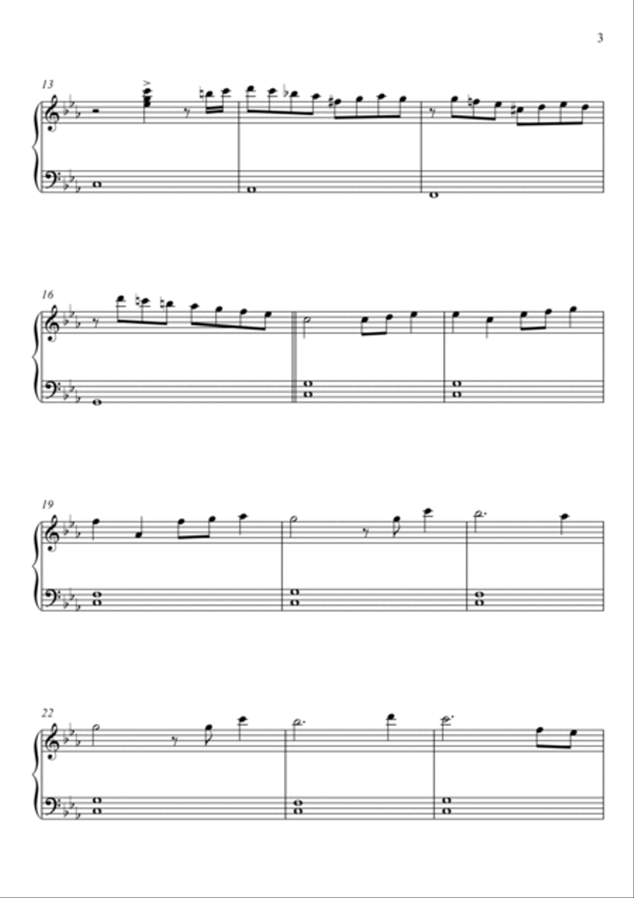 Succession Theme Easy Piano scores gallery preview page 3