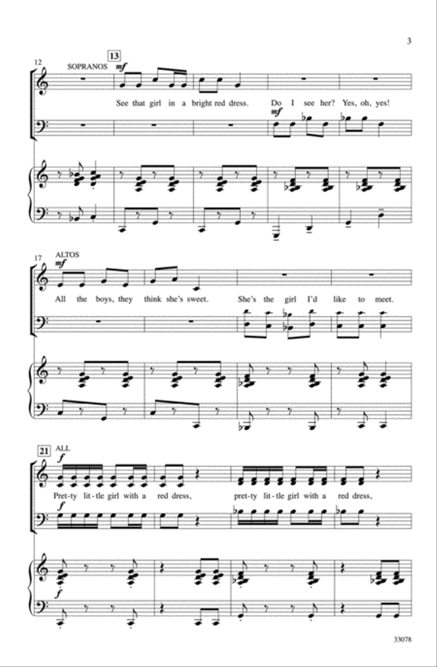 Pretty Little Girl 3-Part scores gallery preview page 3