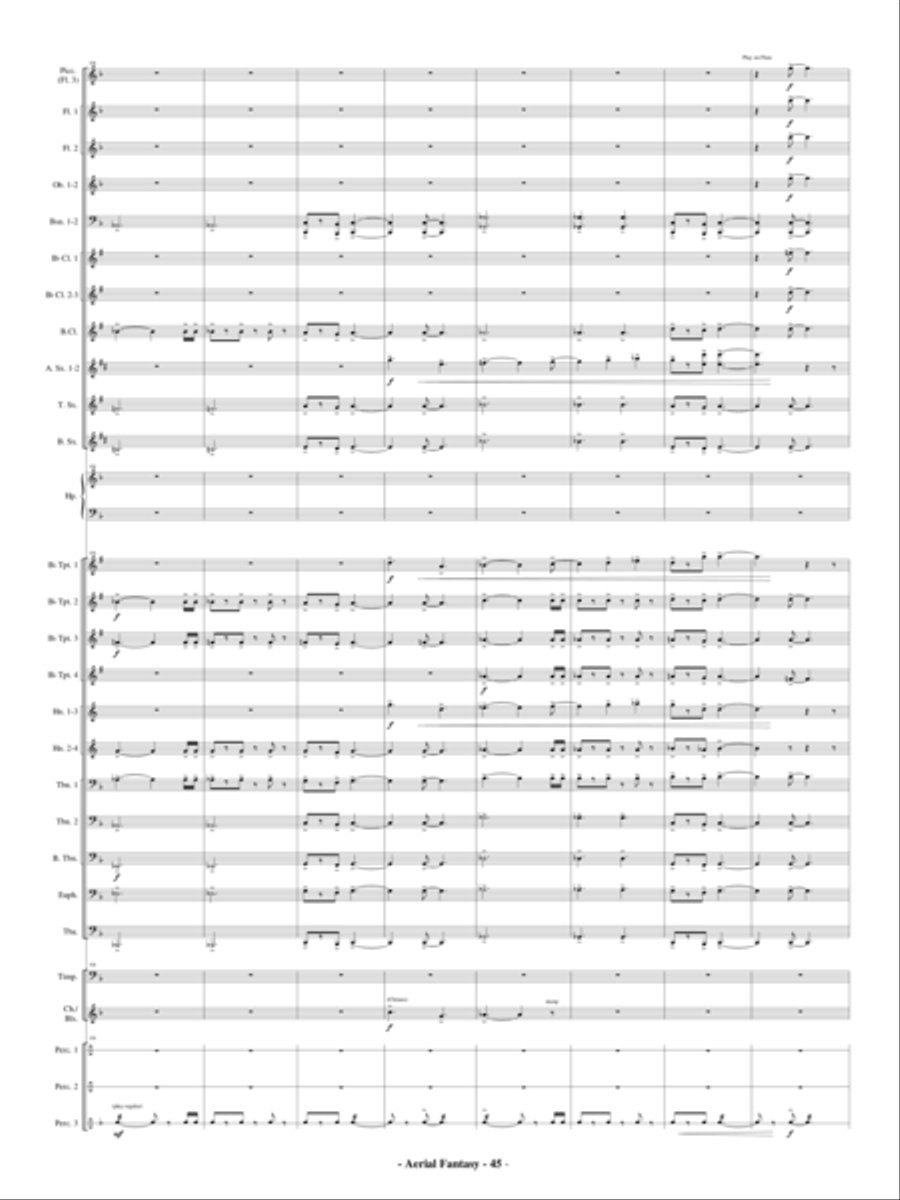 Aerial Fantasy Aerial Fantasy Concert Band scores gallery preview page 46