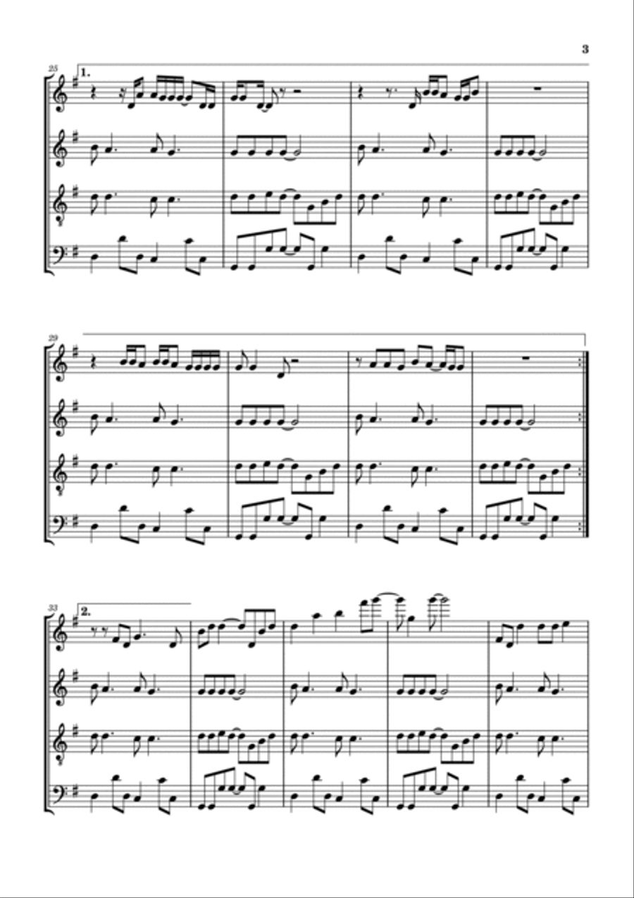 Werewolves Of London Woodwind Quartet scores gallery preview page 4