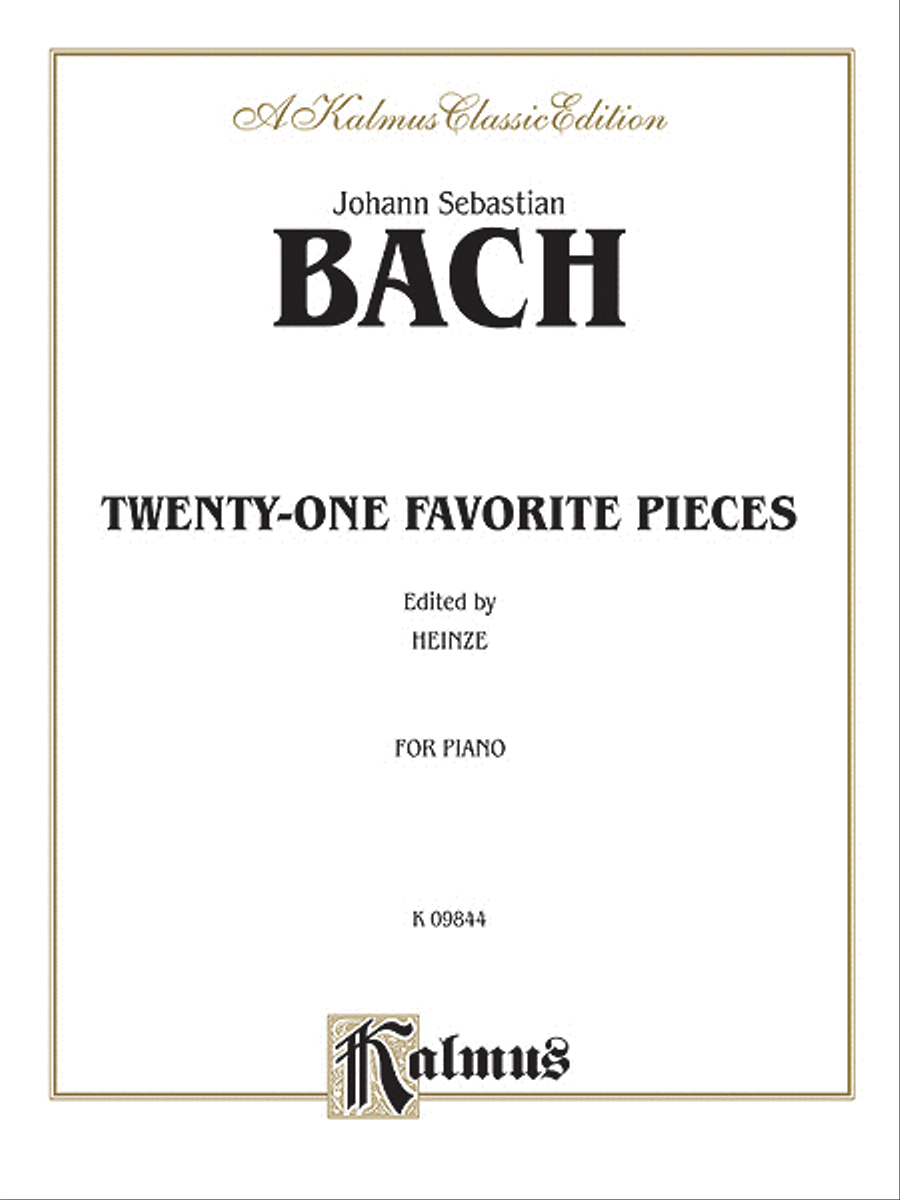 Book cover for Twenty-One Favorite Pieces