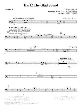 Hark! The Glad Sound (Medley) - Trombone 1
