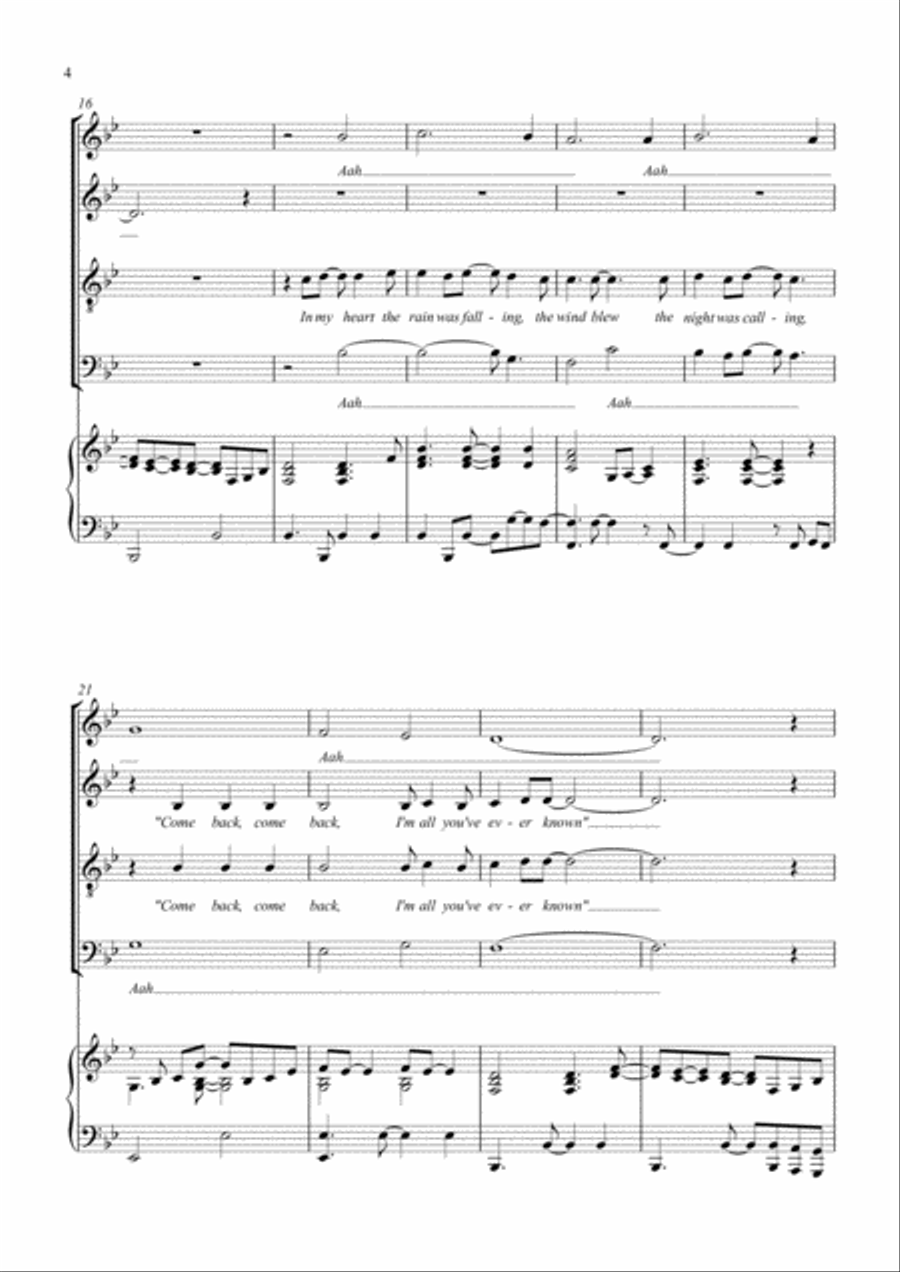 Song For Judith (open The Door) 4-Part scores gallery preview page 4