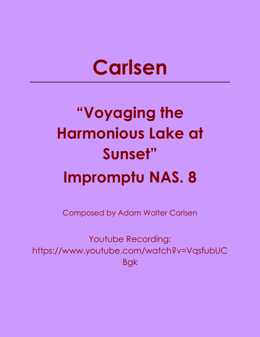 Voyaging the Harmonious Lake at Sunset Impromptu NAS. 8 image number null