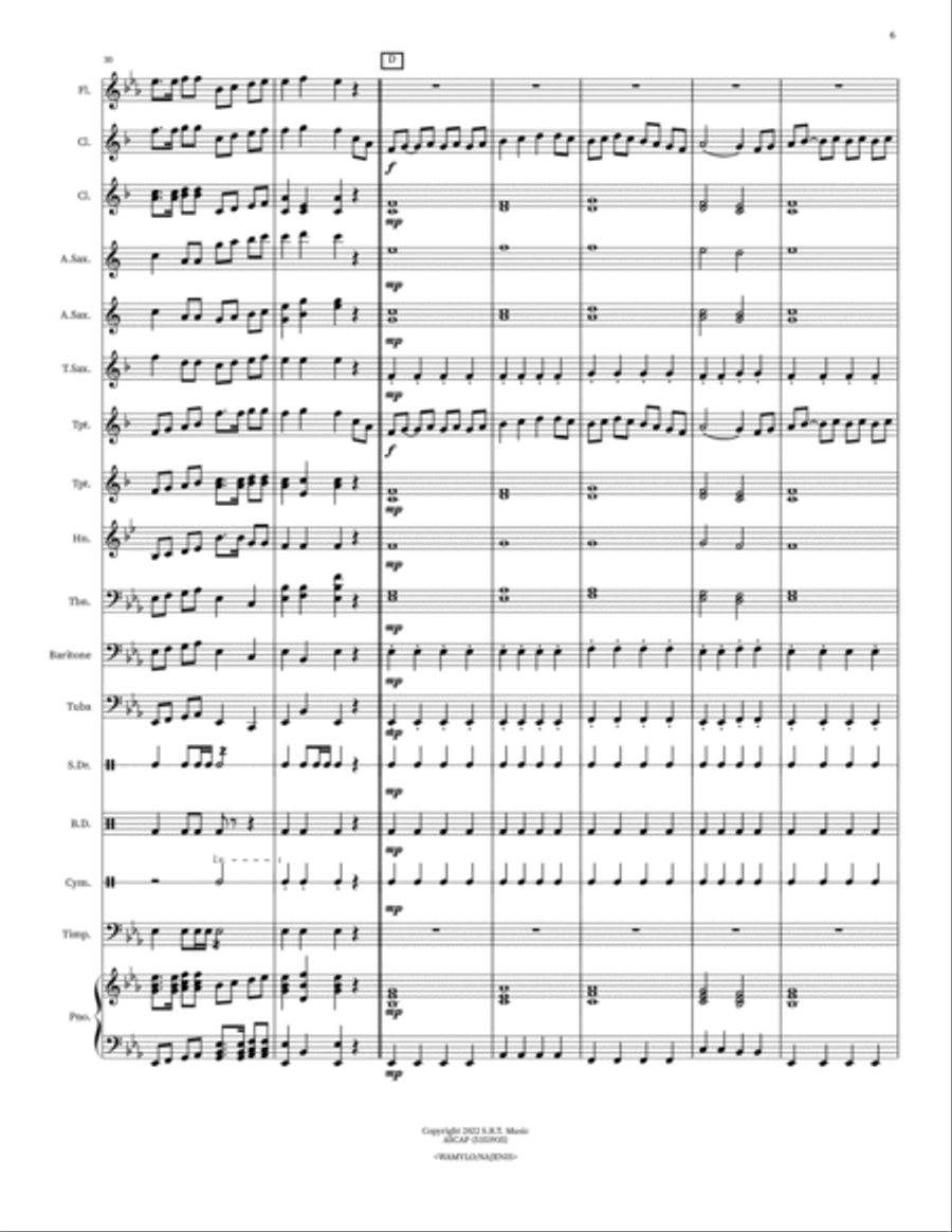 Castle Ridge March Castle Ridge March Concert Band scores gallery preview page 6