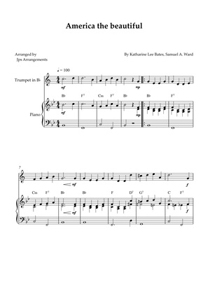 America The Beautiful - Trumpet Solo and Piano (+ CHORDS)