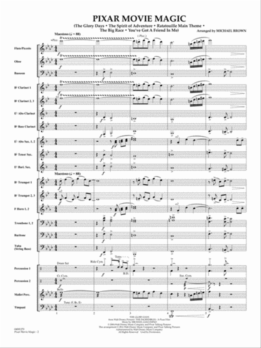 Pixar Movie Magic Pixar Movie Magic Concert Band scores gallery preview page 3