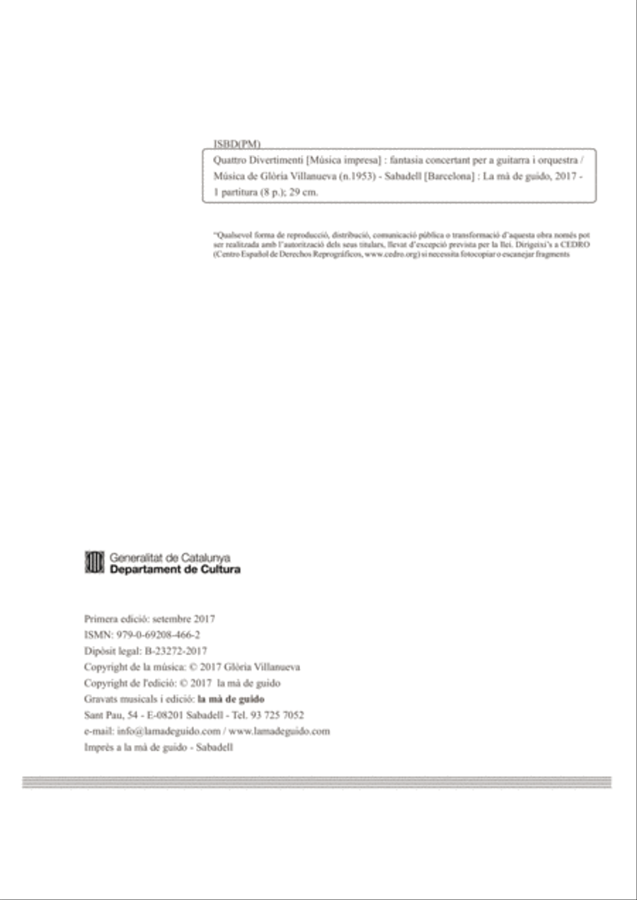 Quattro divertimenti Classical Guitar scores gallery preview page 2