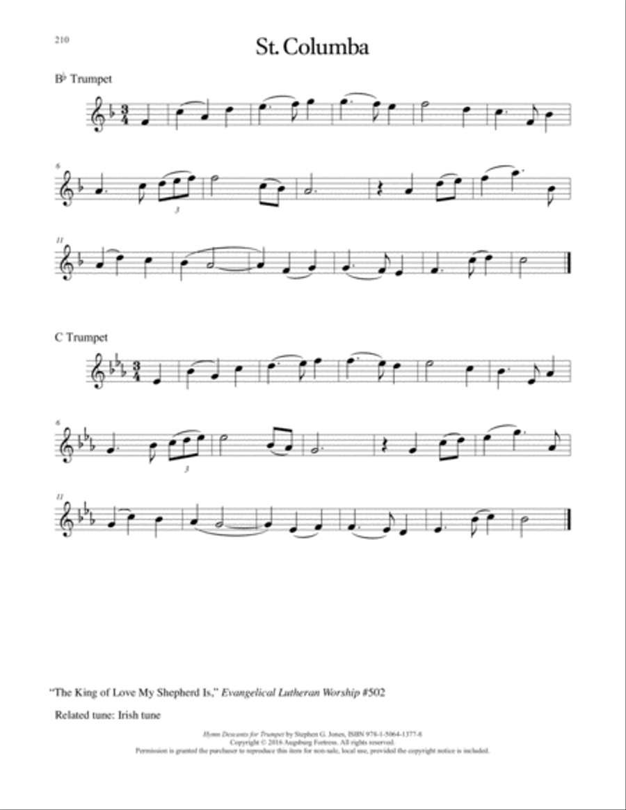 Hymn Descants for Trumpet C Trumpet scores gallery preview page 211