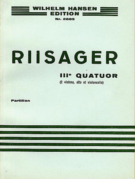 Knudage Riisager: String Quartet No.3 (Miniature Score)