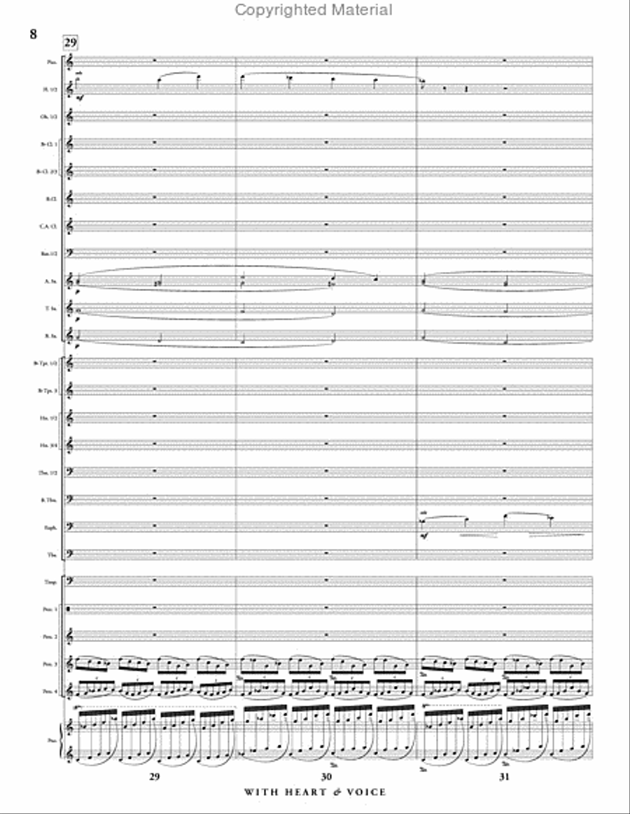 With Heart and Voice (score only) Concert Band scores gallery preview page 9