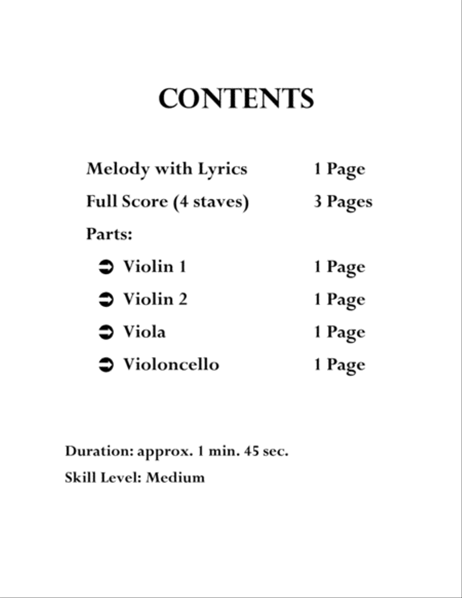 Coventry Carol String Quartet scores gallery preview page 2