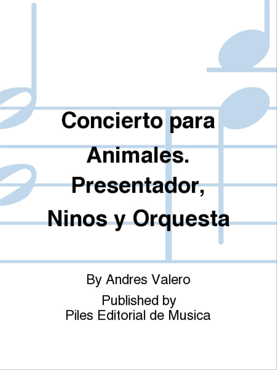 Concierto para Animales. Presentador, Ninos y Orquesta Orchestra scores gallery preview page 1