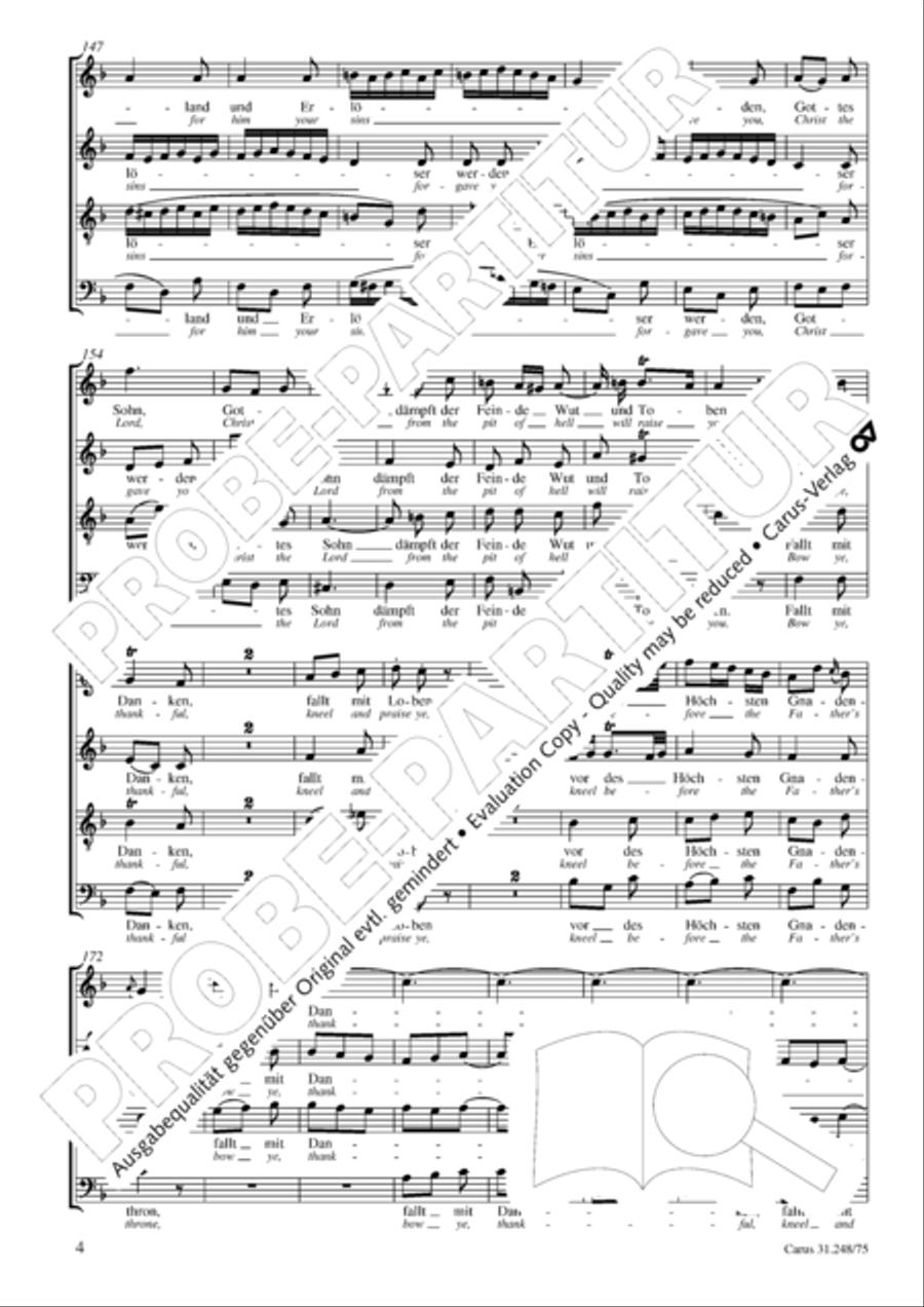 Christmas Oratorio (Weihnachtsoratorium, Teile IV-VI) 4-Part scores gallery preview page 5