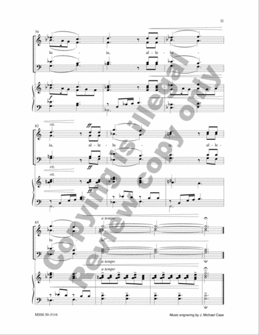 Rejoice, Rejoice This Easter Morn 4-Part scores gallery preview page 11