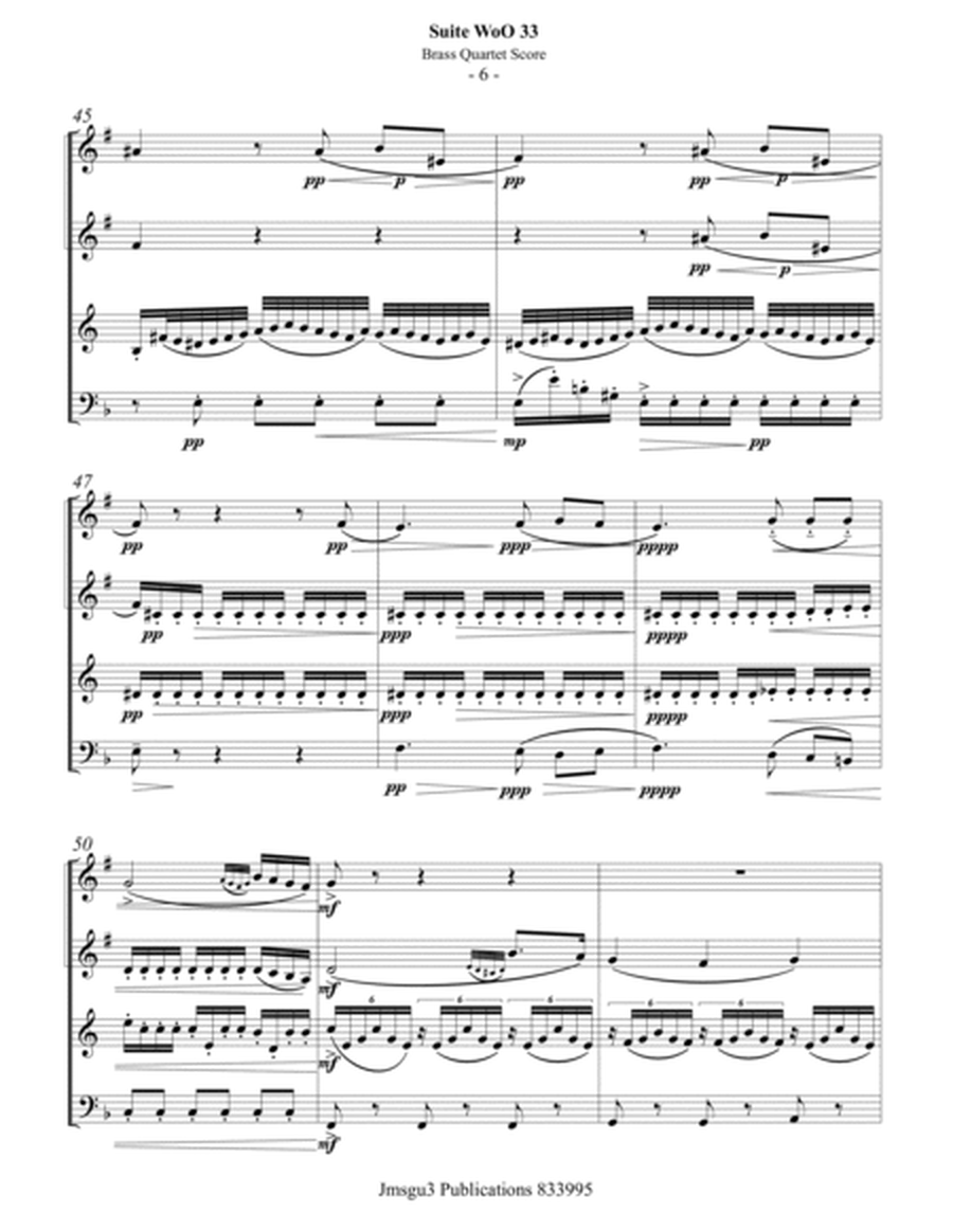 Beethoven: Suite WoO 33 for Brass Quartet image number null