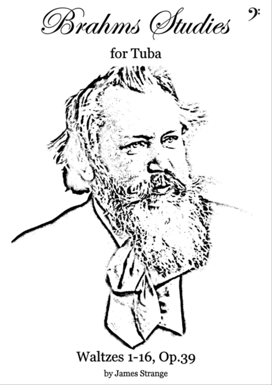 Book cover for Brahms Studies for Tuba - 16 Waltzes, Op.39