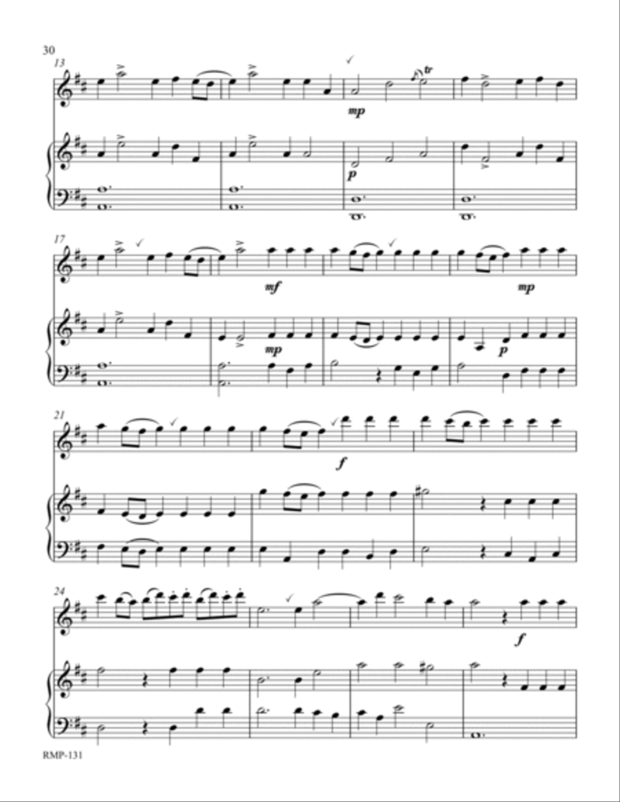 Handel - Alla Hornpipe (from Water Music Suite No. 2) Flute Solo scores gallery preview page 2